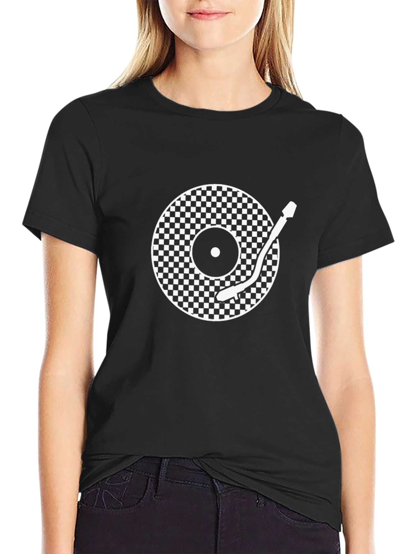 Retro Turntable Graphic Tee - Cool DJ Style