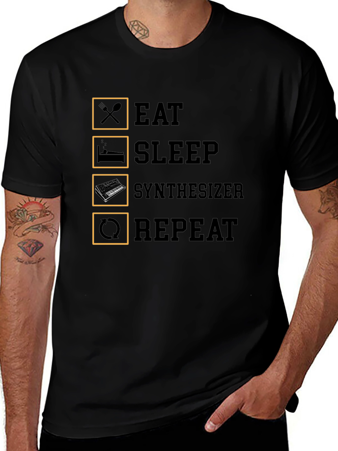 Eat Sleep Synthesizer Repeat T-Shirt