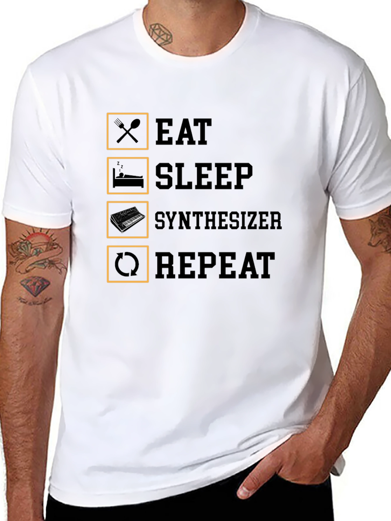 Eat Sleep Synthesizer Repeat T-Shirt