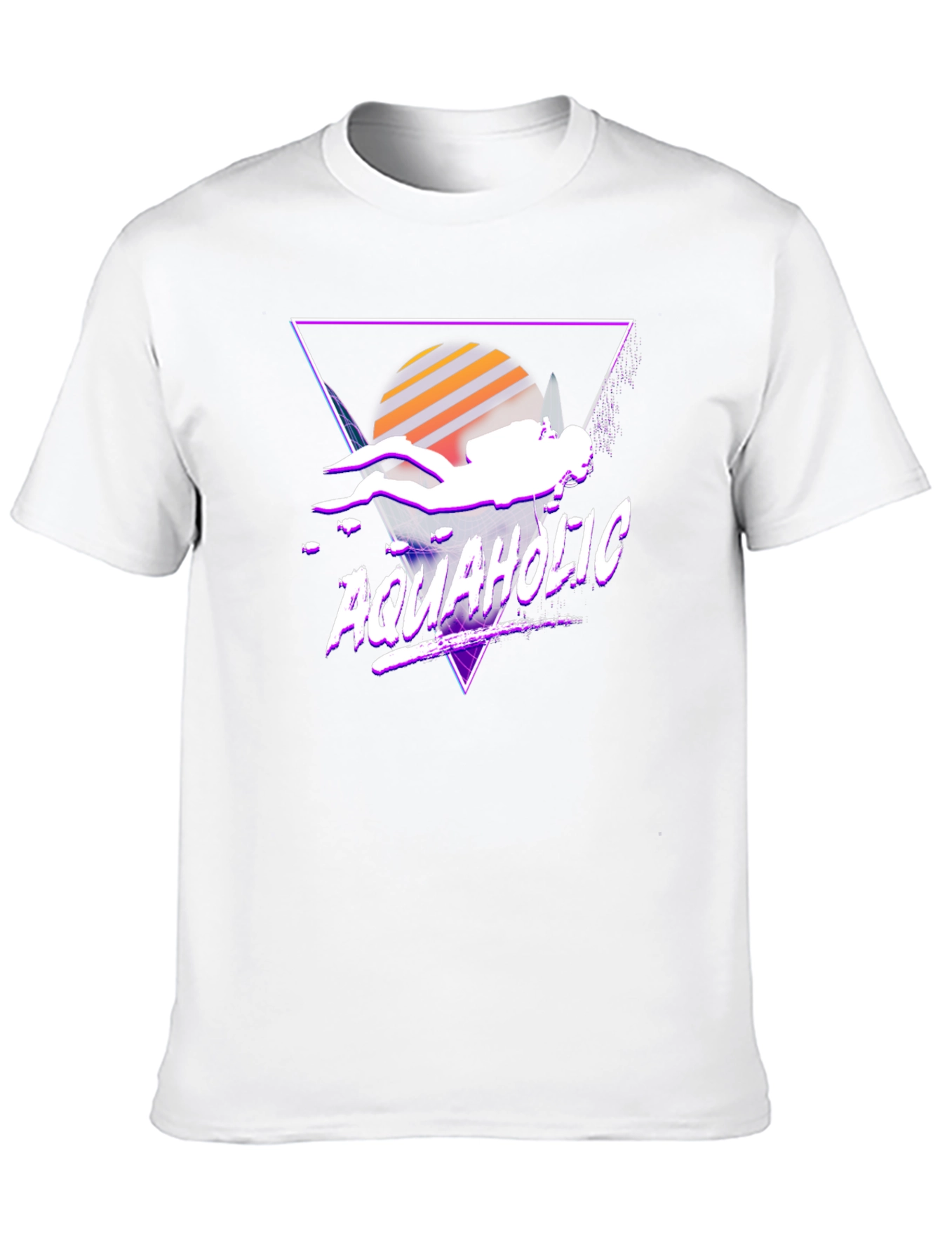 Aquaholic Scuba Diver Graphic Tee - Retro Style