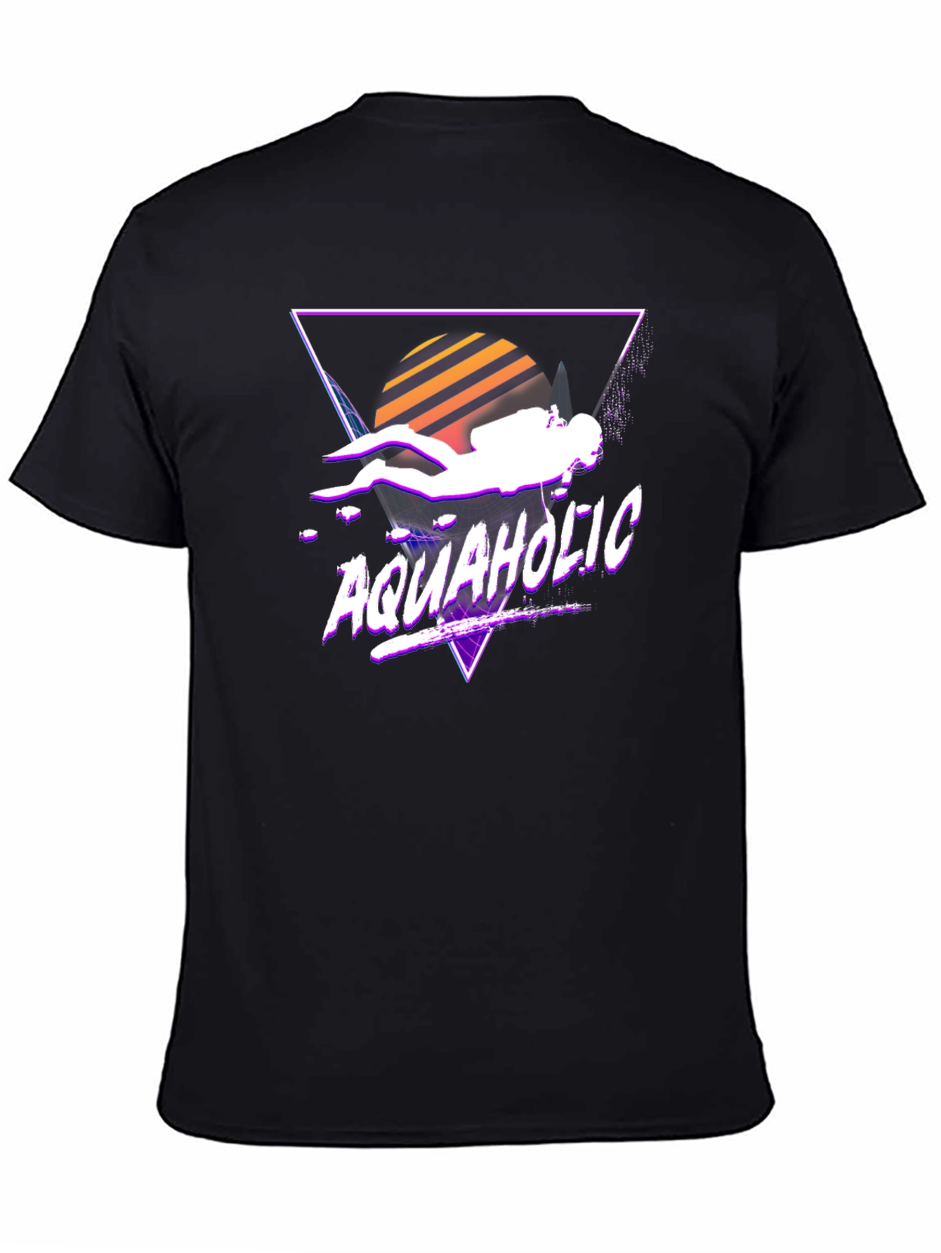 Aquaholic Scuba Diver Graphic Tee - Retro Style