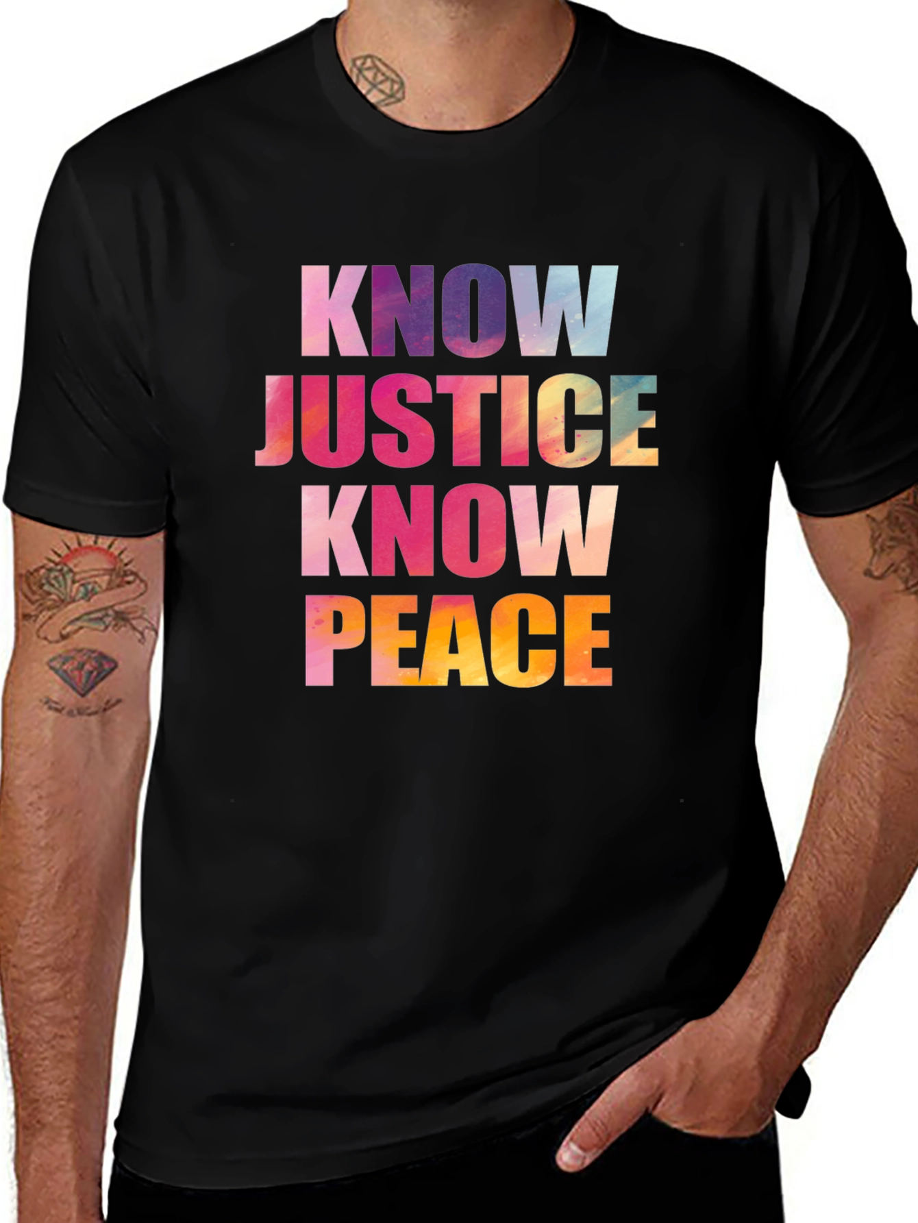 Know Justice Know Peace Graphic T-Shirt