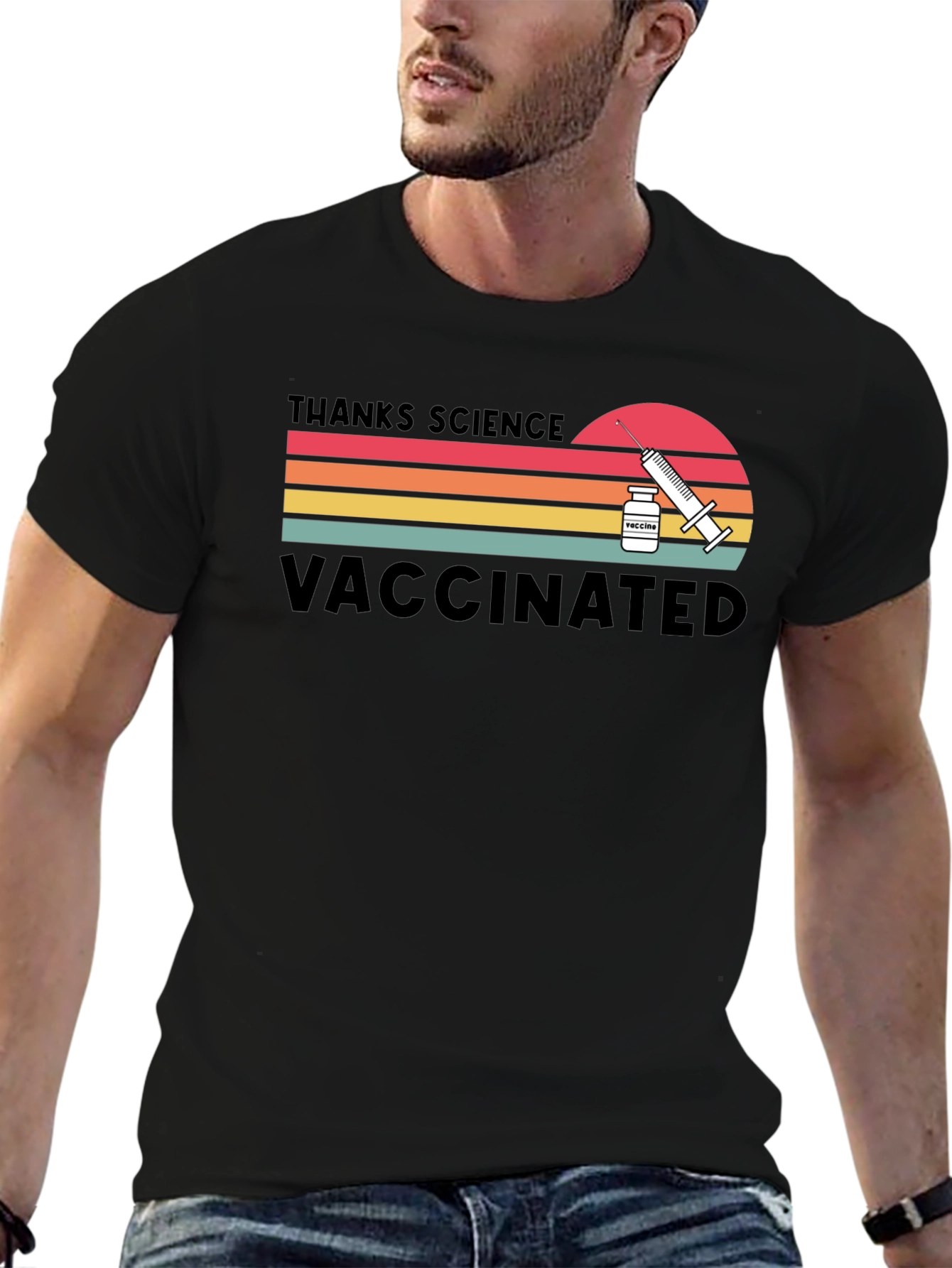 Thanks Science Vaccinated Retro T-Shirt