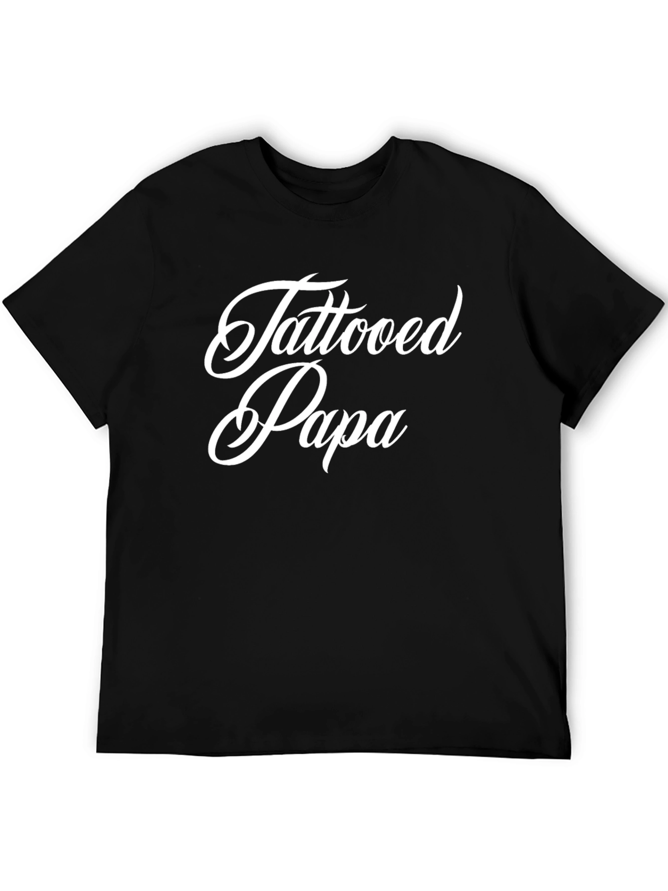 Tattooed Papa Black Crewneck T-Shirt