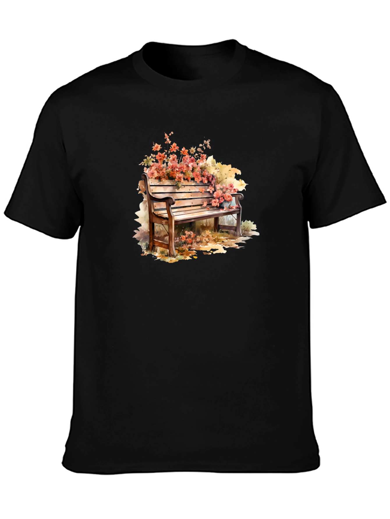 Floral Bench Graphic Tee - Unique Style