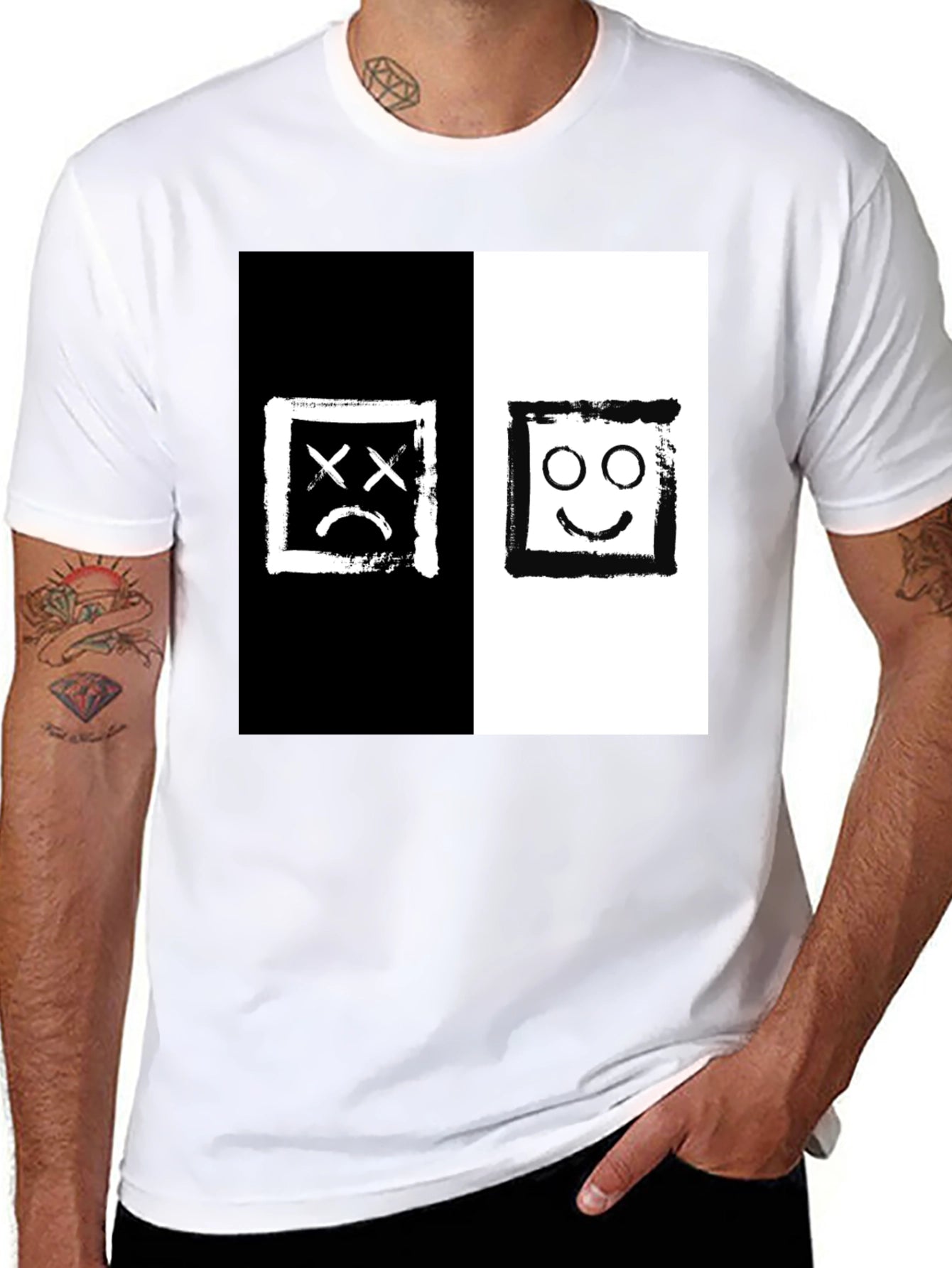 Black & White Mood Graphic T-Shirt