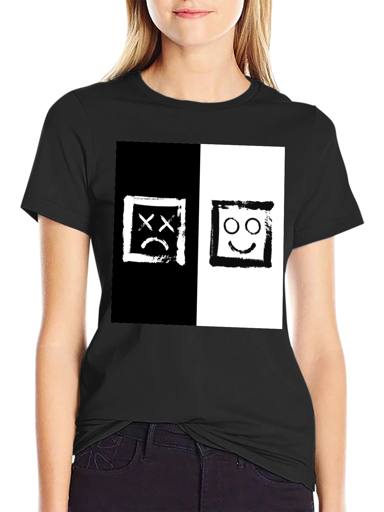 Black & White Mood Graphic T-Shirt