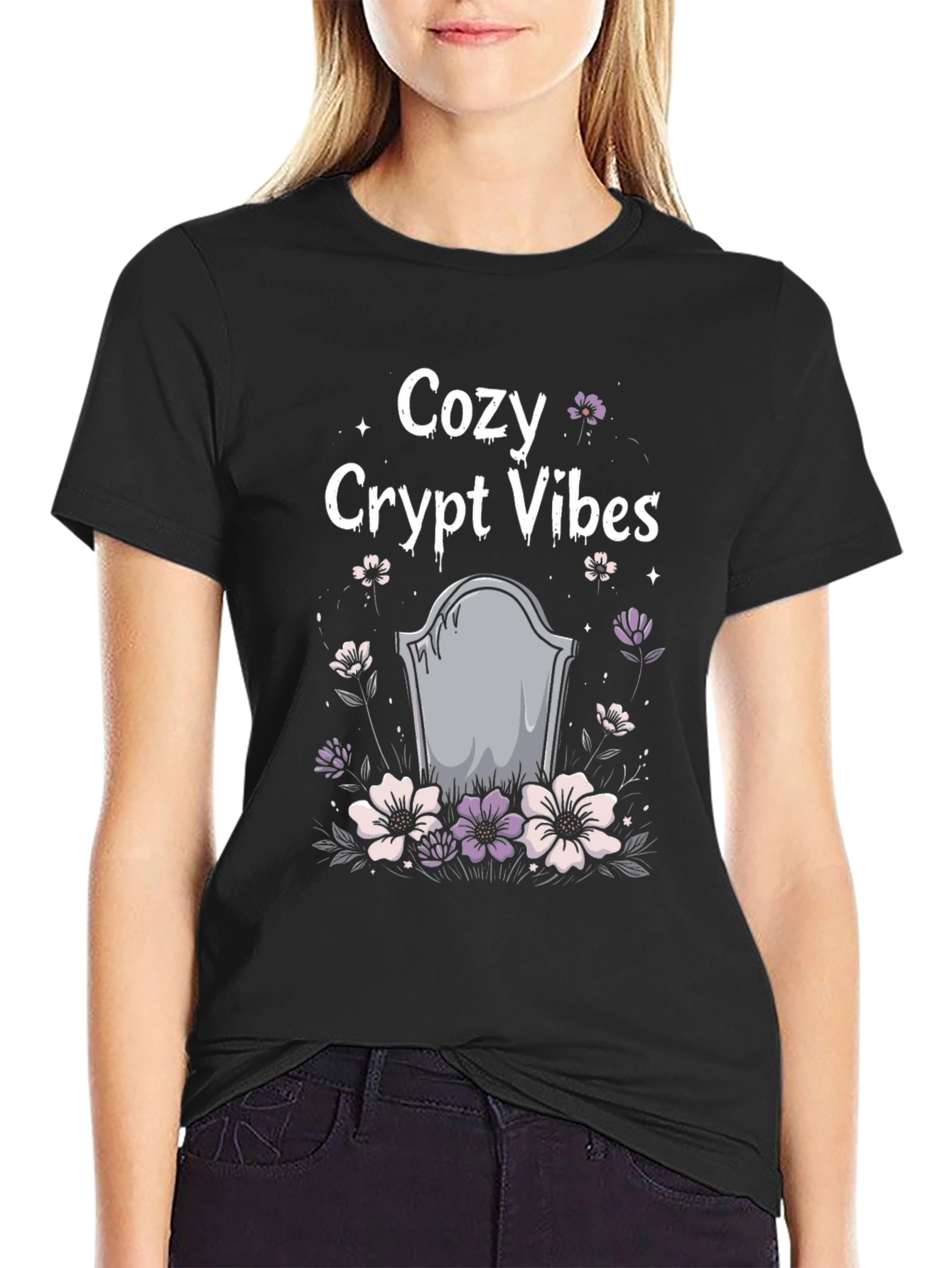 Cozy Crypt Vibes Graphic Tee