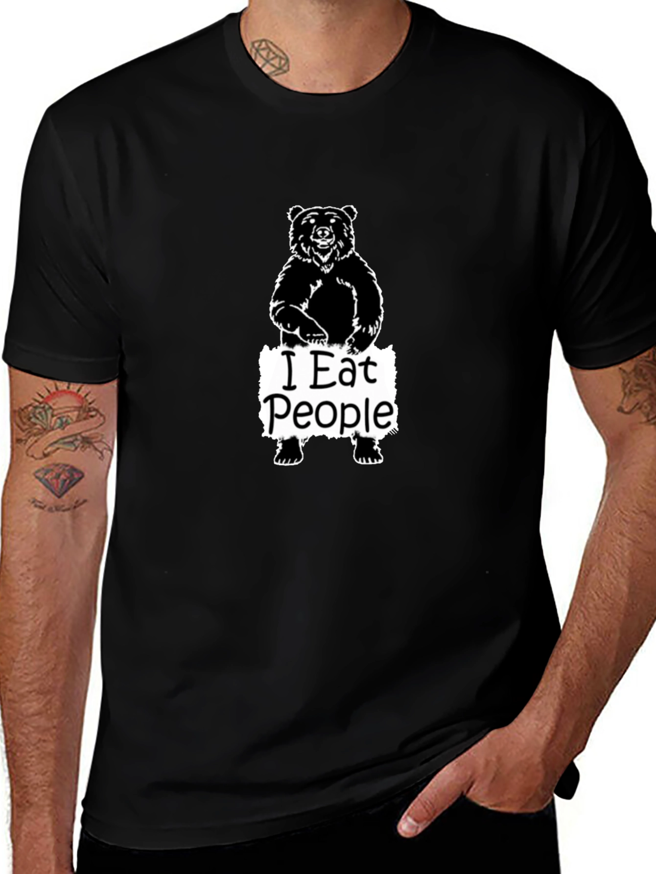 Bear I Eat People Graphic T-Shirt