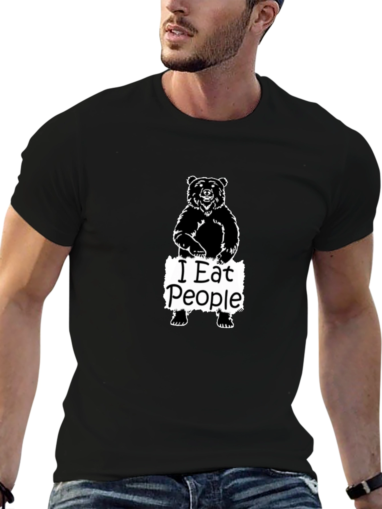 Bear I Eat People Graphic T-Shirt