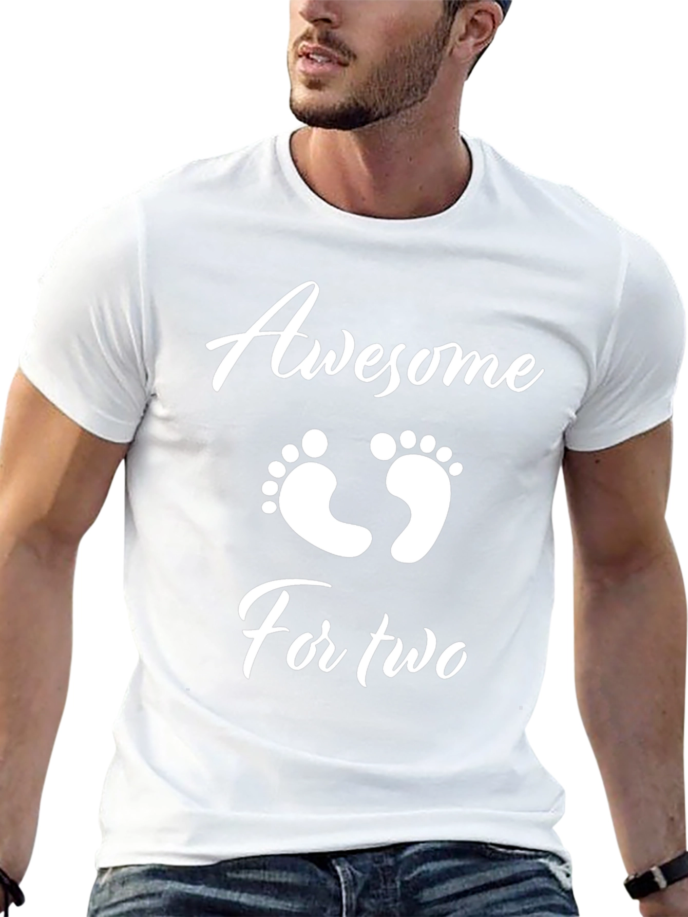 Awesome For Two Graphic Tee - Black