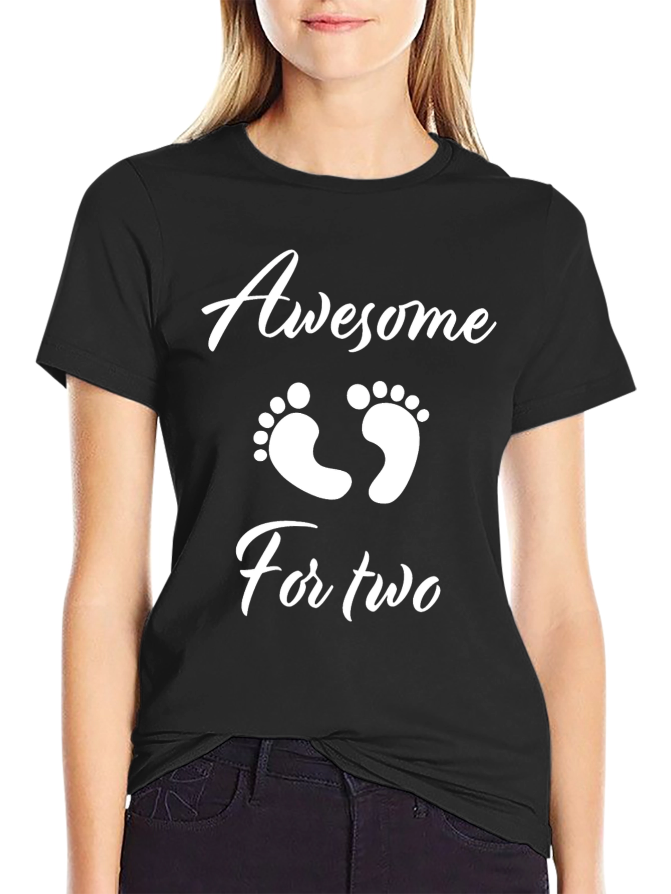 Awesome For Two Graphic Tee - Black