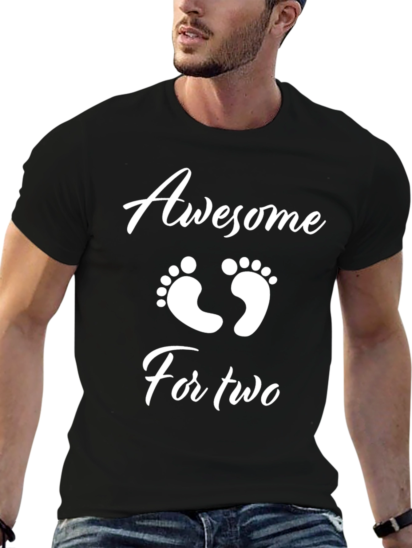 Awesome For Two Graphic Tee - Black