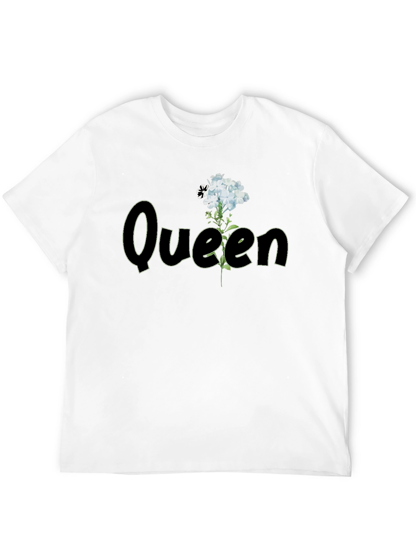 Queen Floral Graphic T-Shirt - Black