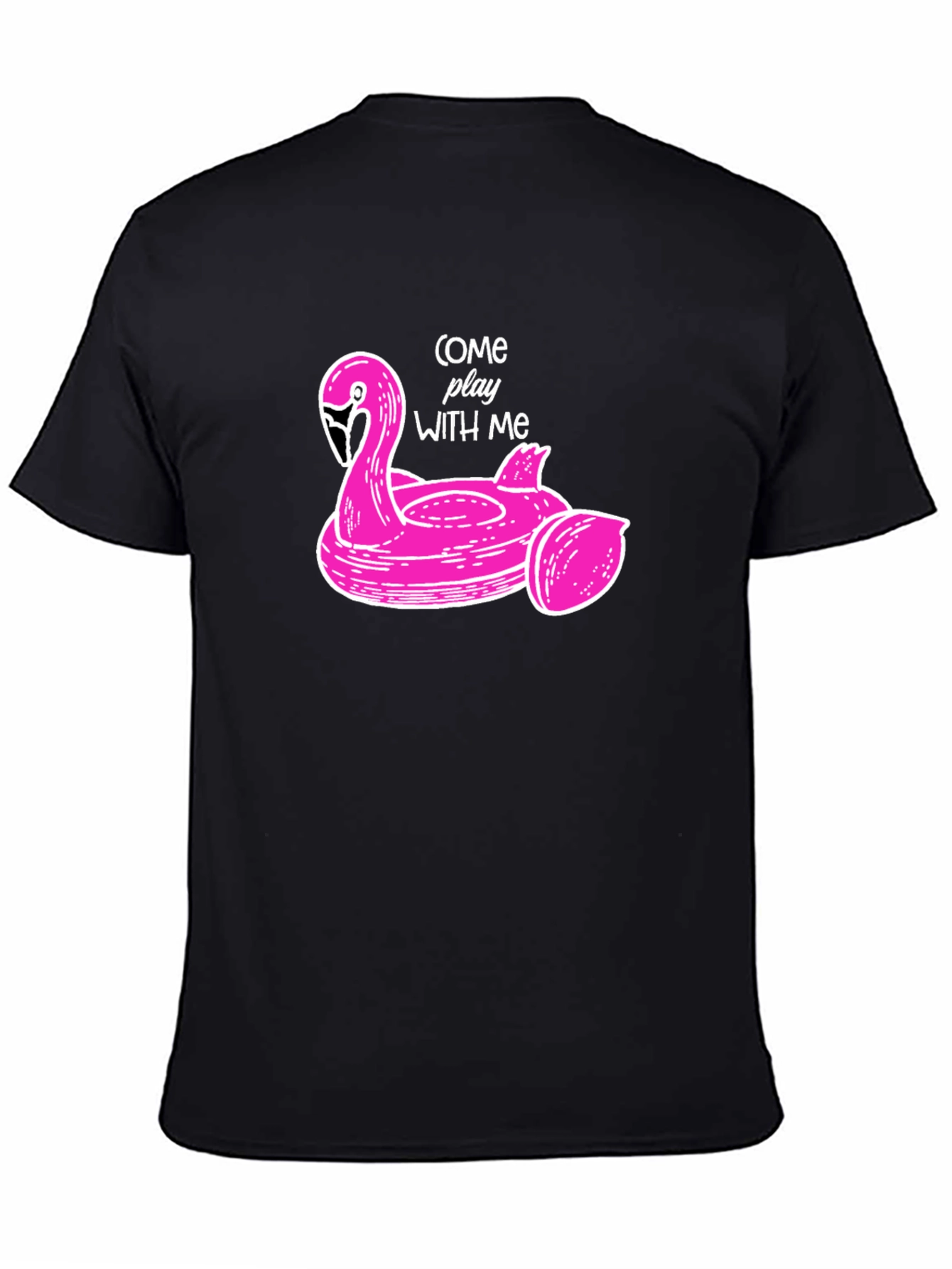 Pink Flamingo Pool Float Graphic Tee
