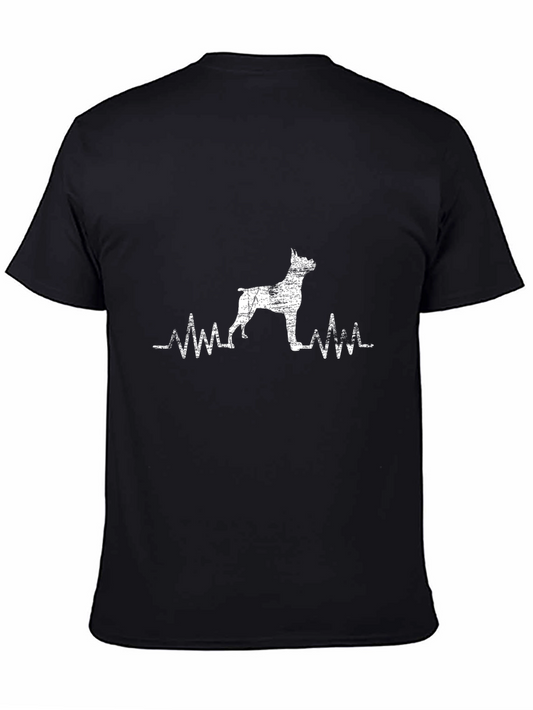 Dog Heartbeat T-Shirt - Black