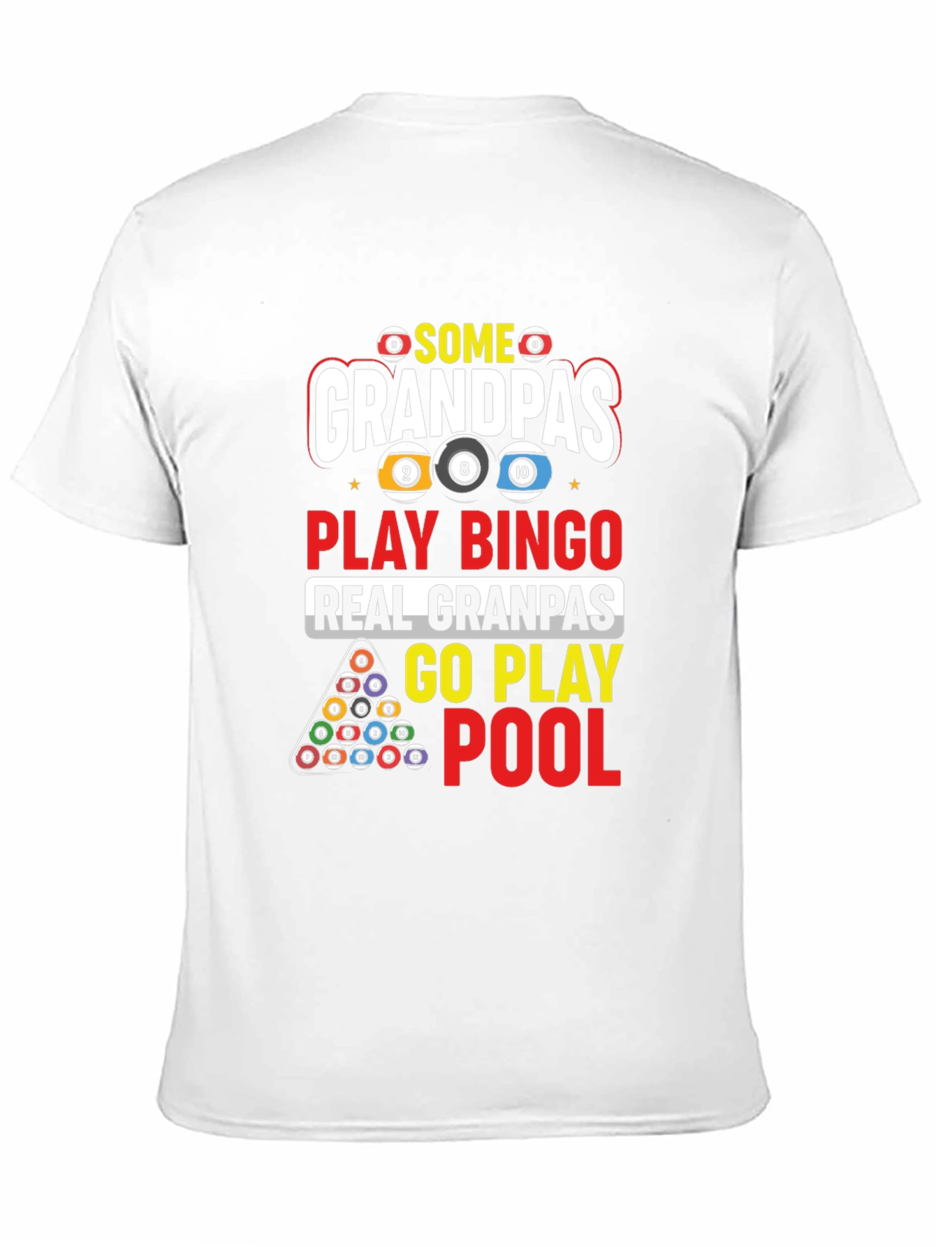Grandpas Play Pool Graphic T-Shirt