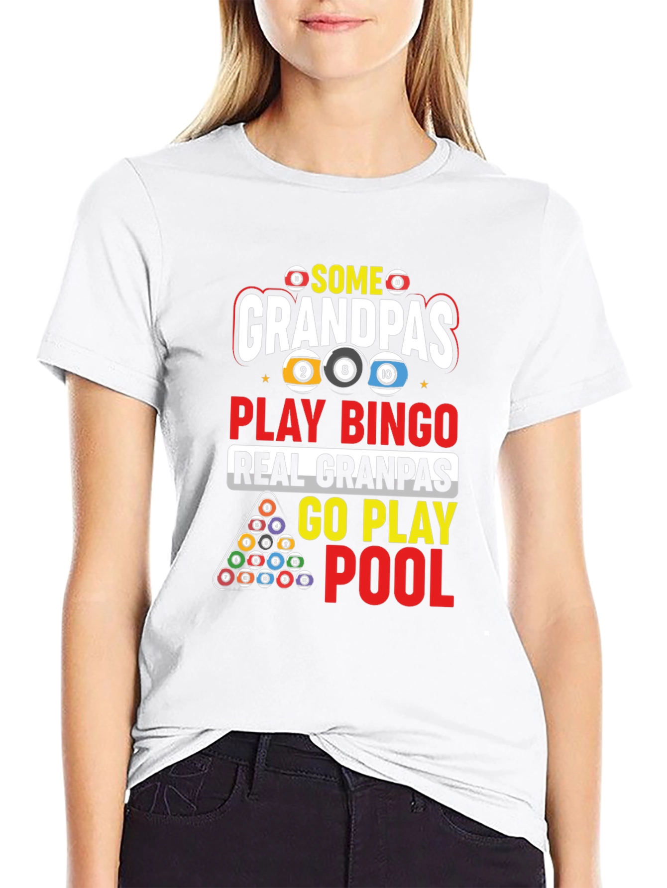 Grandpas Play Pool Graphic T-Shirt