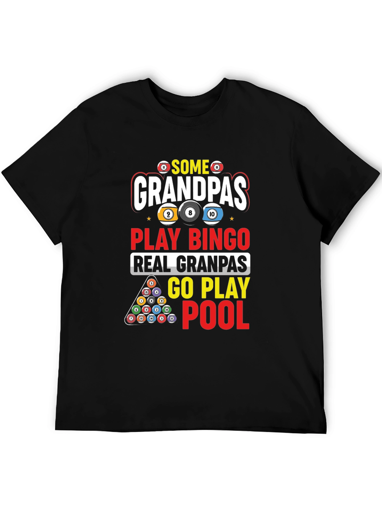 Grandpas Play Pool Graphic T-Shirt