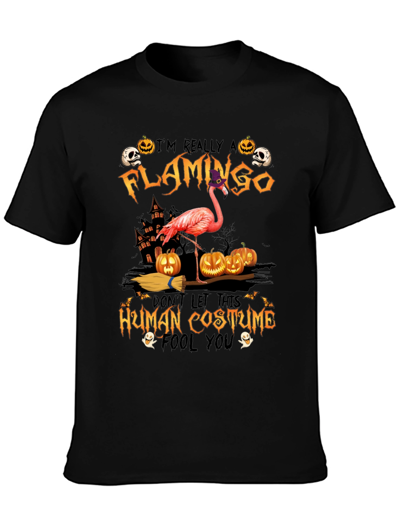 Funny Halloween Flamingo Costume T-Shirt