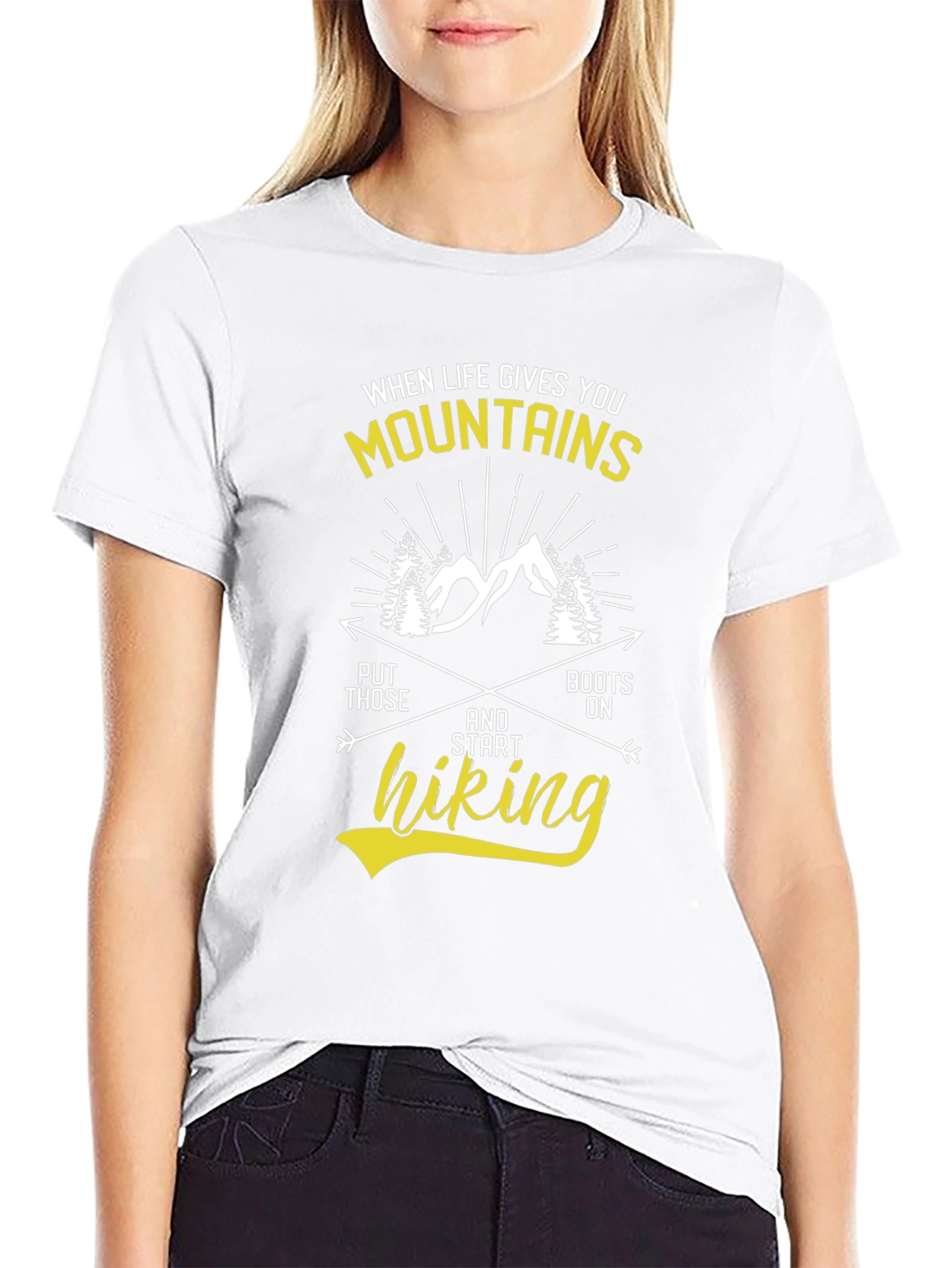 Motivational Hiking T-Shirt - Mountains & Adventure
