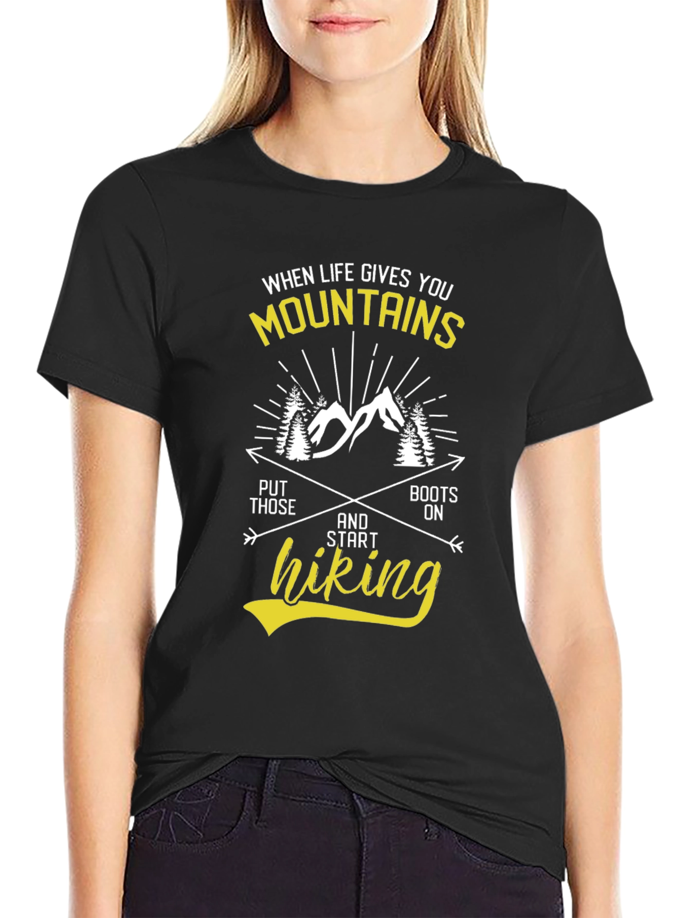 Motivational Hiking T-Shirt - Mountains & Adventure