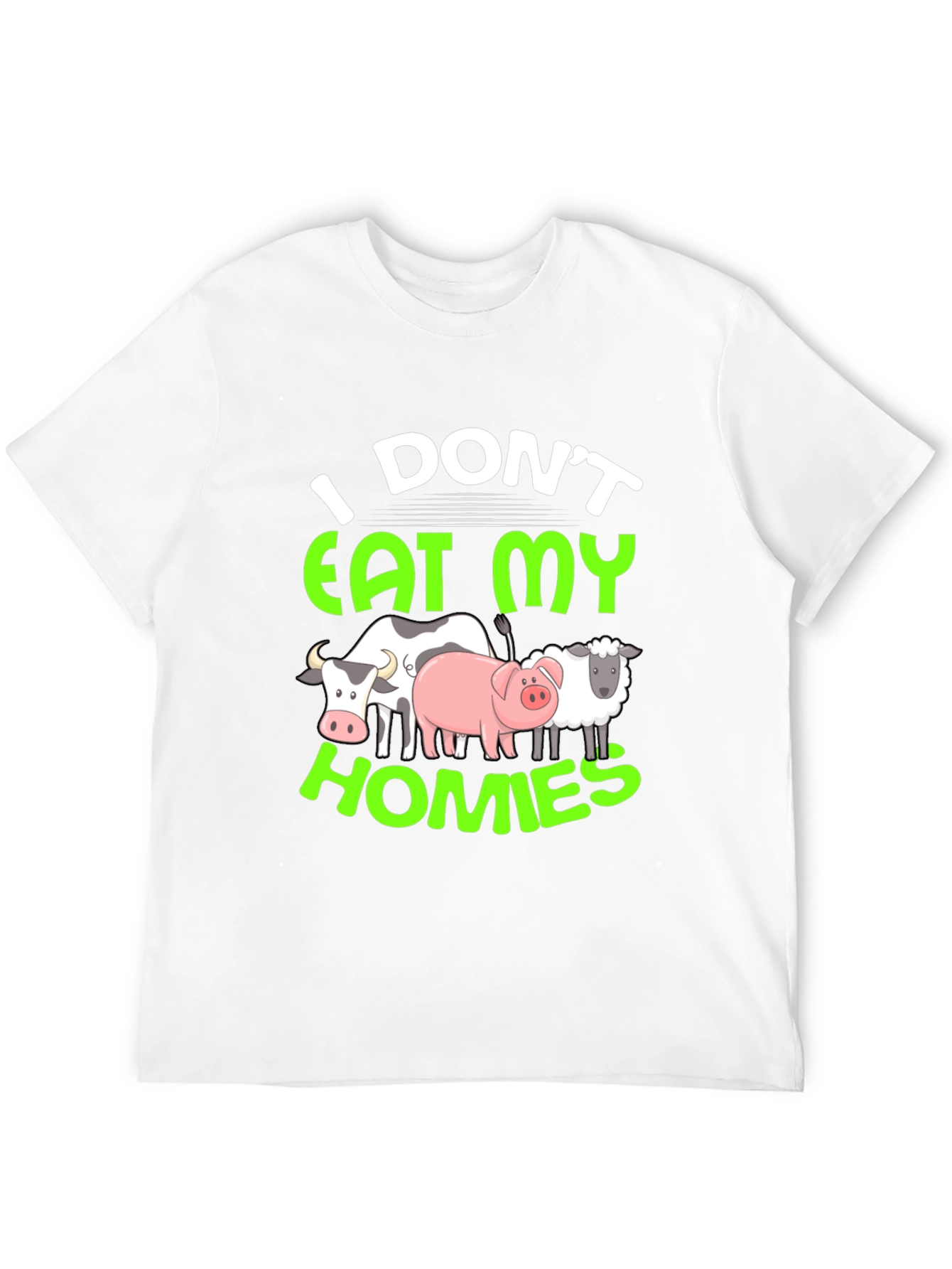 Vegan Graphic T-Shirt - I Dont Eat My Homies