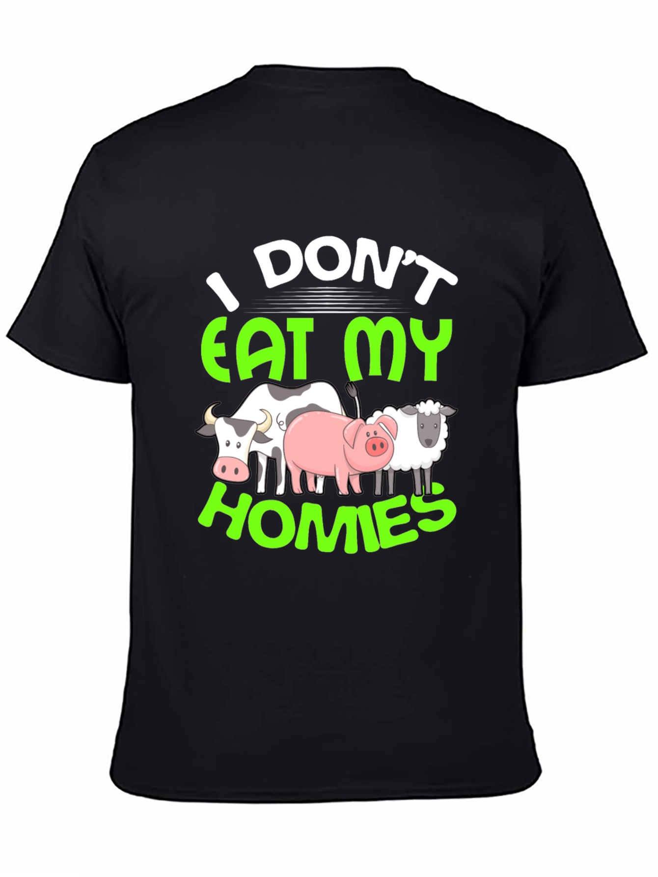 Vegan Graphic T-Shirt - I Dont Eat My Homies