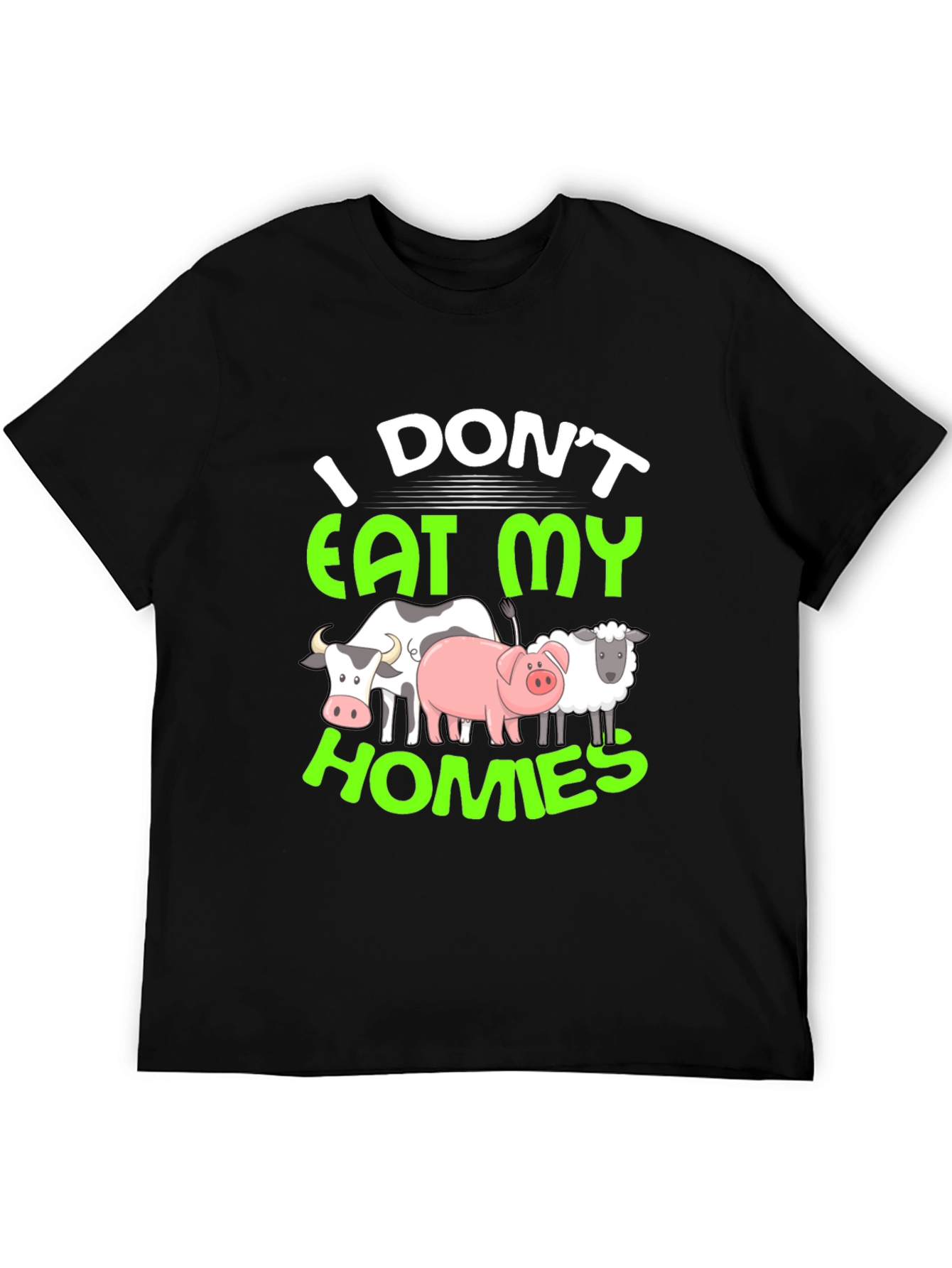 Vegan Graphic T-Shirt - I Dont Eat My Homies