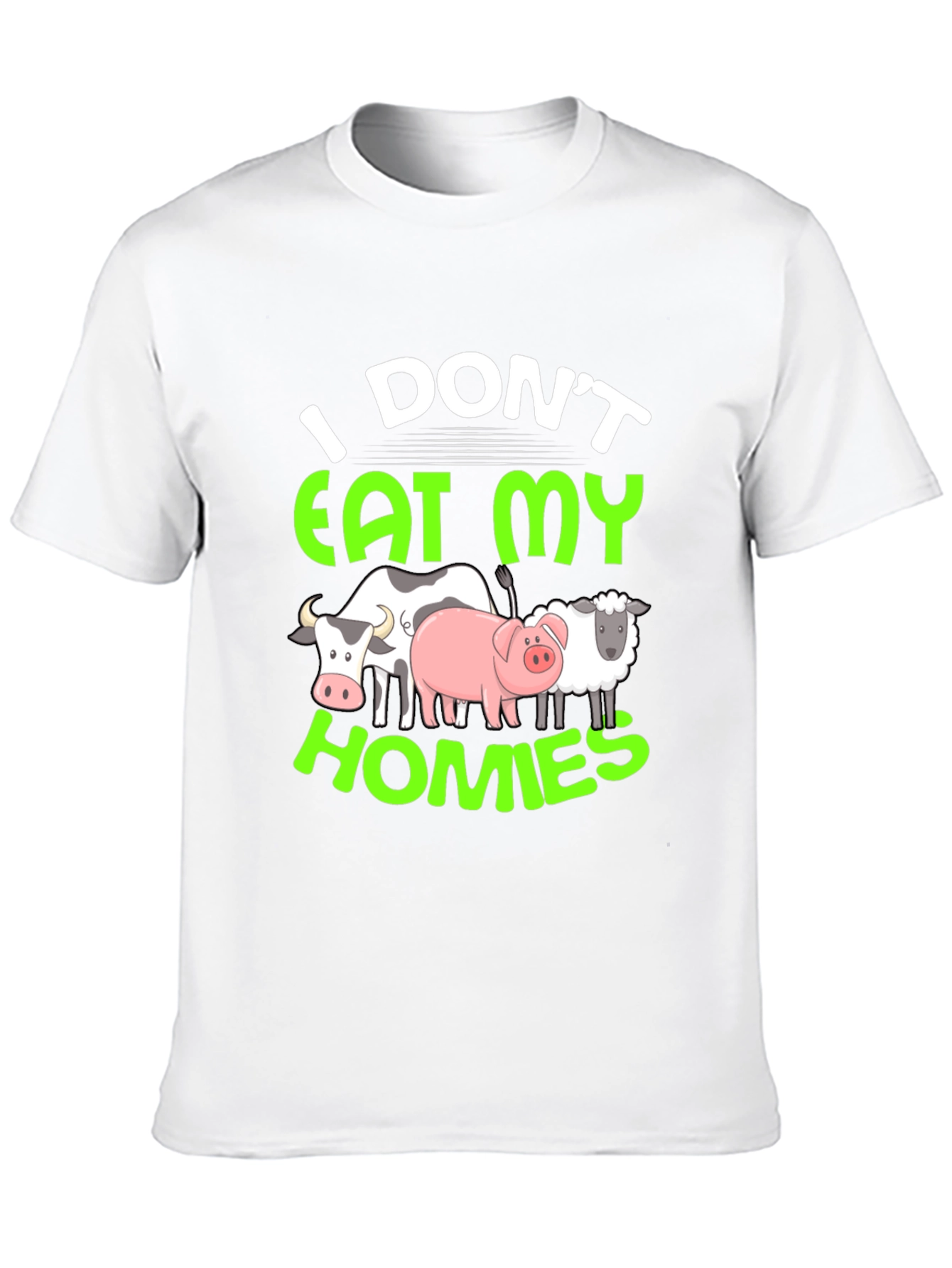 Vegan Graphic T-Shirt - I Dont Eat My Homies