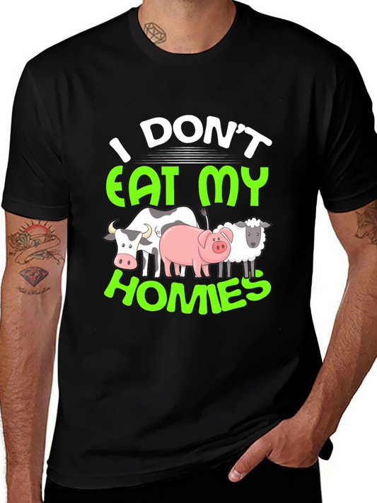Vegan Graphic T-Shirt - I Dont Eat My Homies