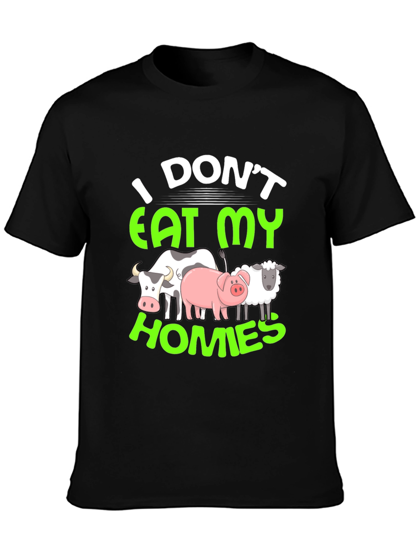 Vegan Graphic T-Shirt - I Dont Eat My Homies