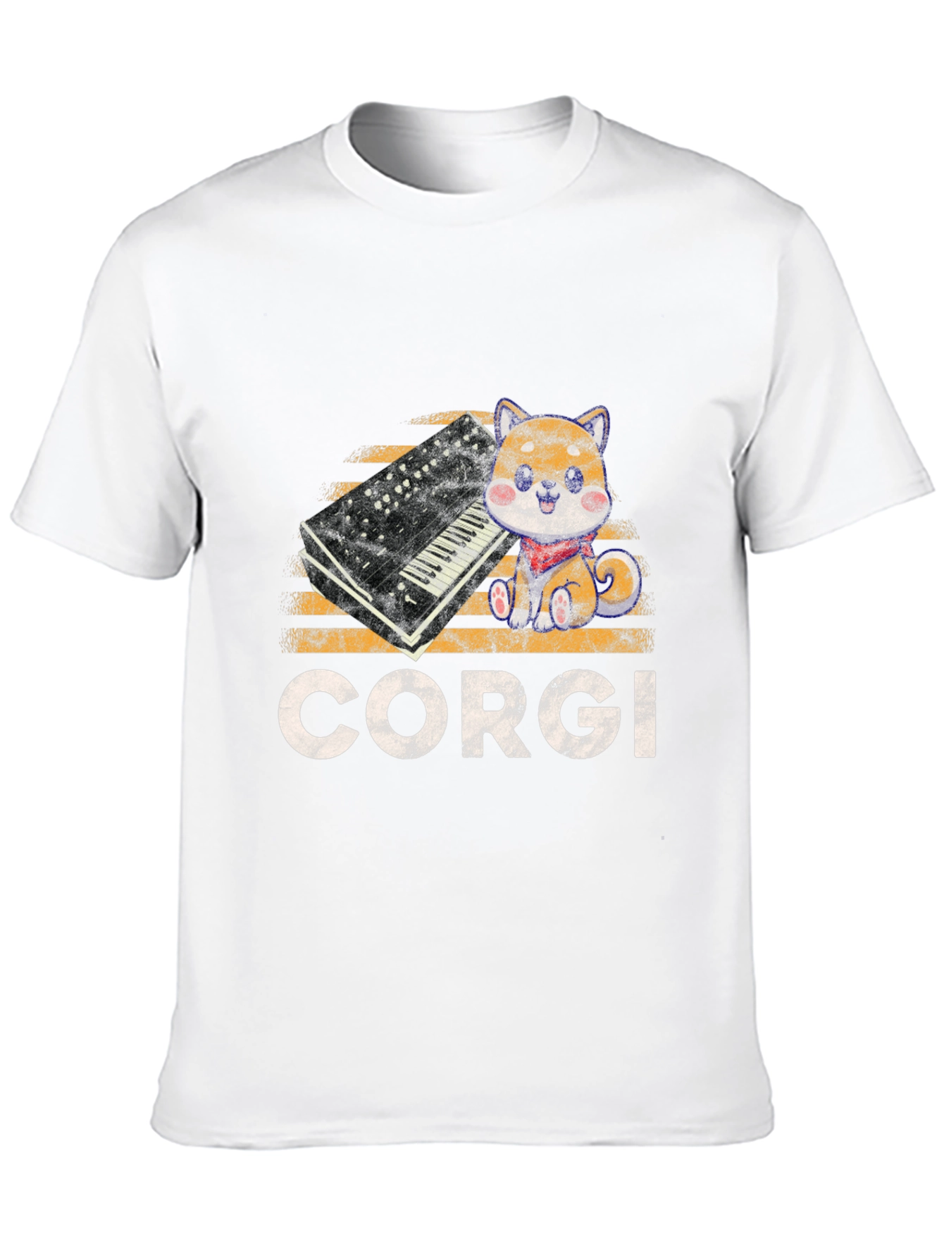 Corgi Synthesizer Graphic T-Shirt