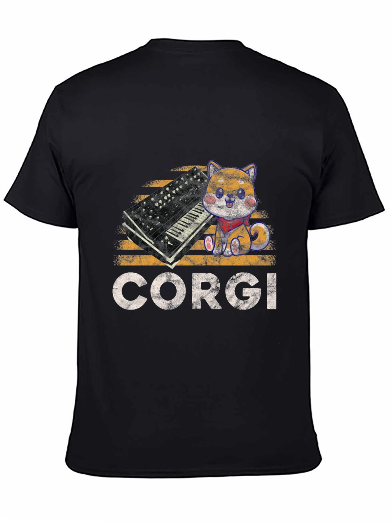 Corgi Synthesizer Graphic T-Shirt