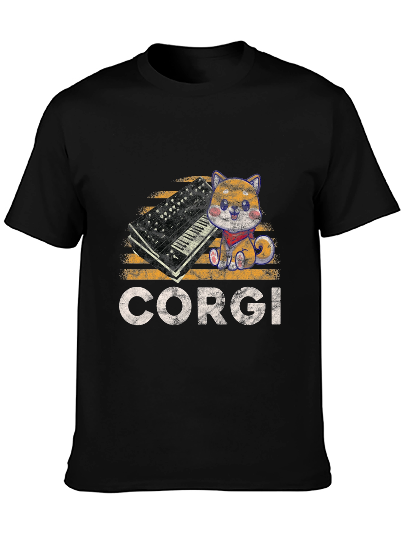 Corgi Synthesizer Graphic T-Shirt