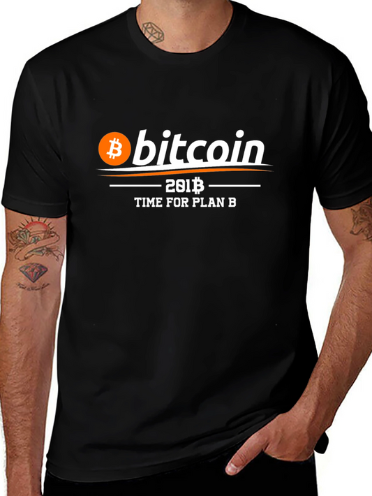 Bitcoin Time for Plan B Black T-Shirt