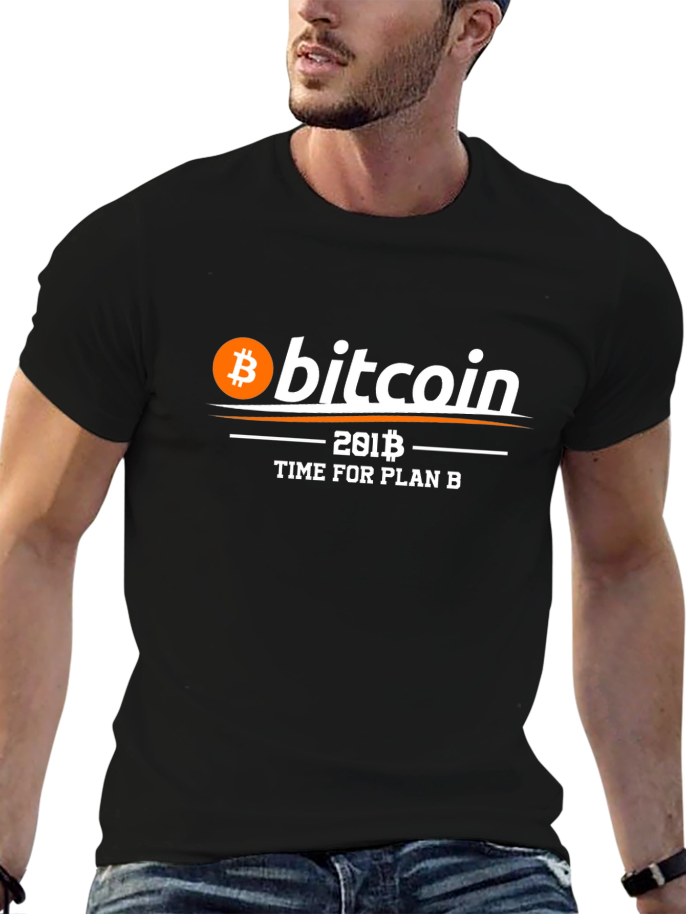 Bitcoin Time for Plan B Black T-Shirt