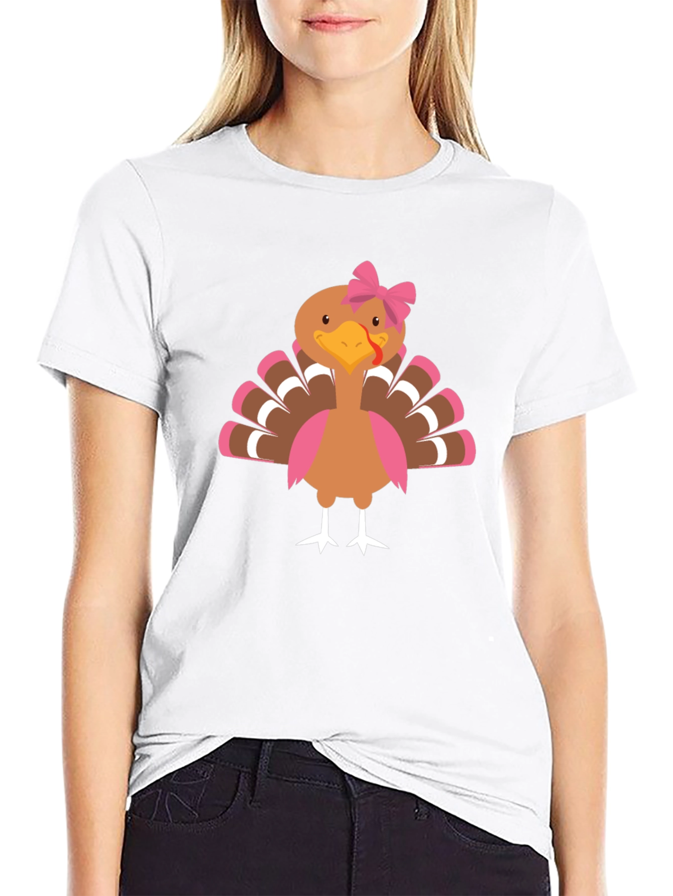Festive Turkey Graphic Tee - Thanksgiving Apparel