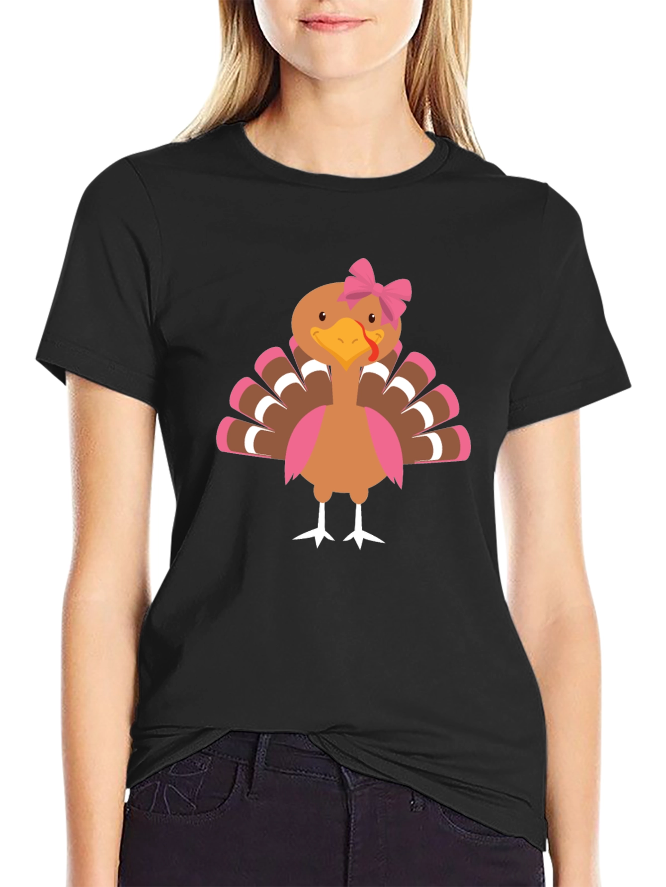 Festive Turkey Graphic Tee - Thanksgiving Apparel