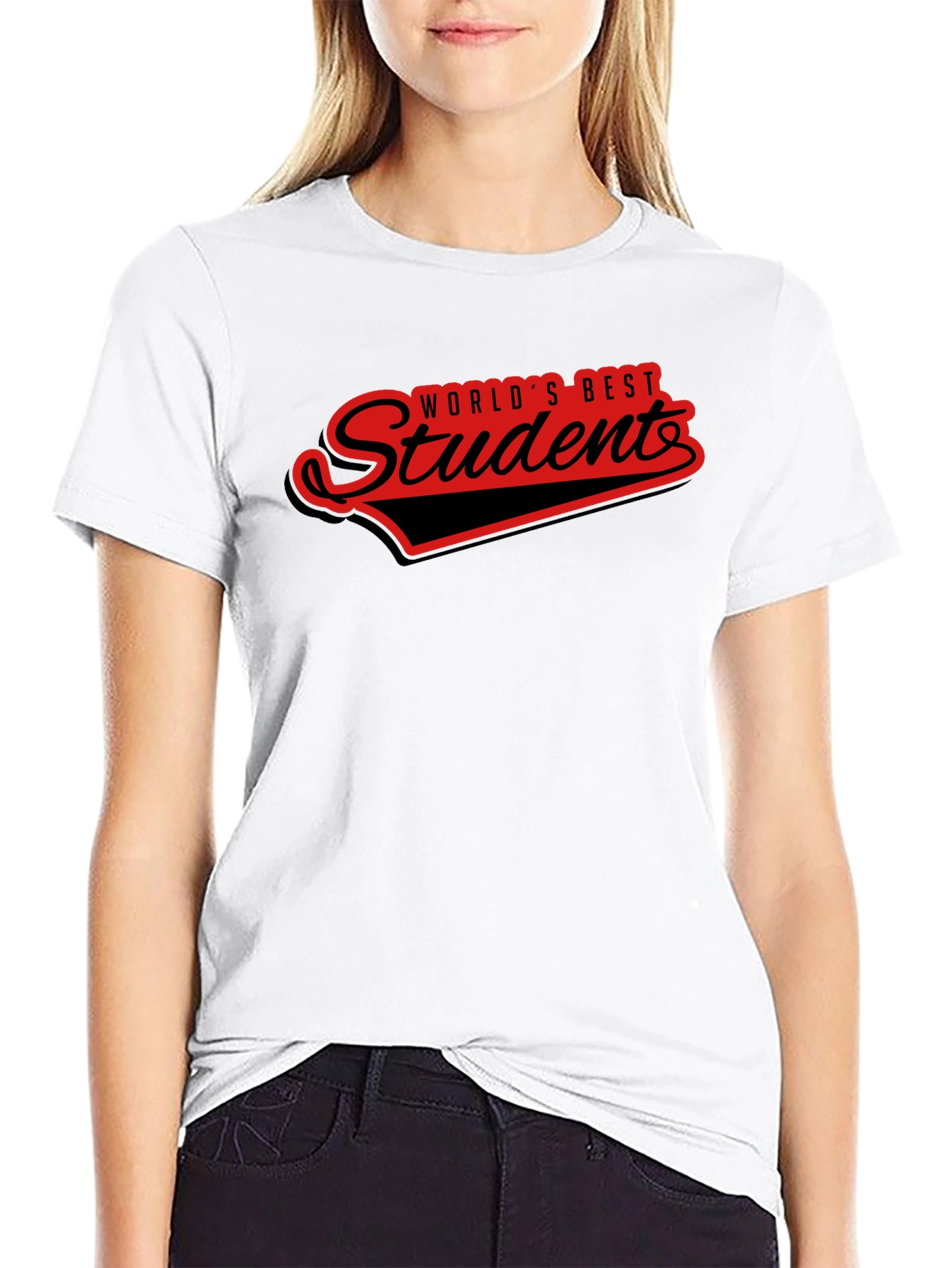 Worlds Best Student T-Shirt - Black