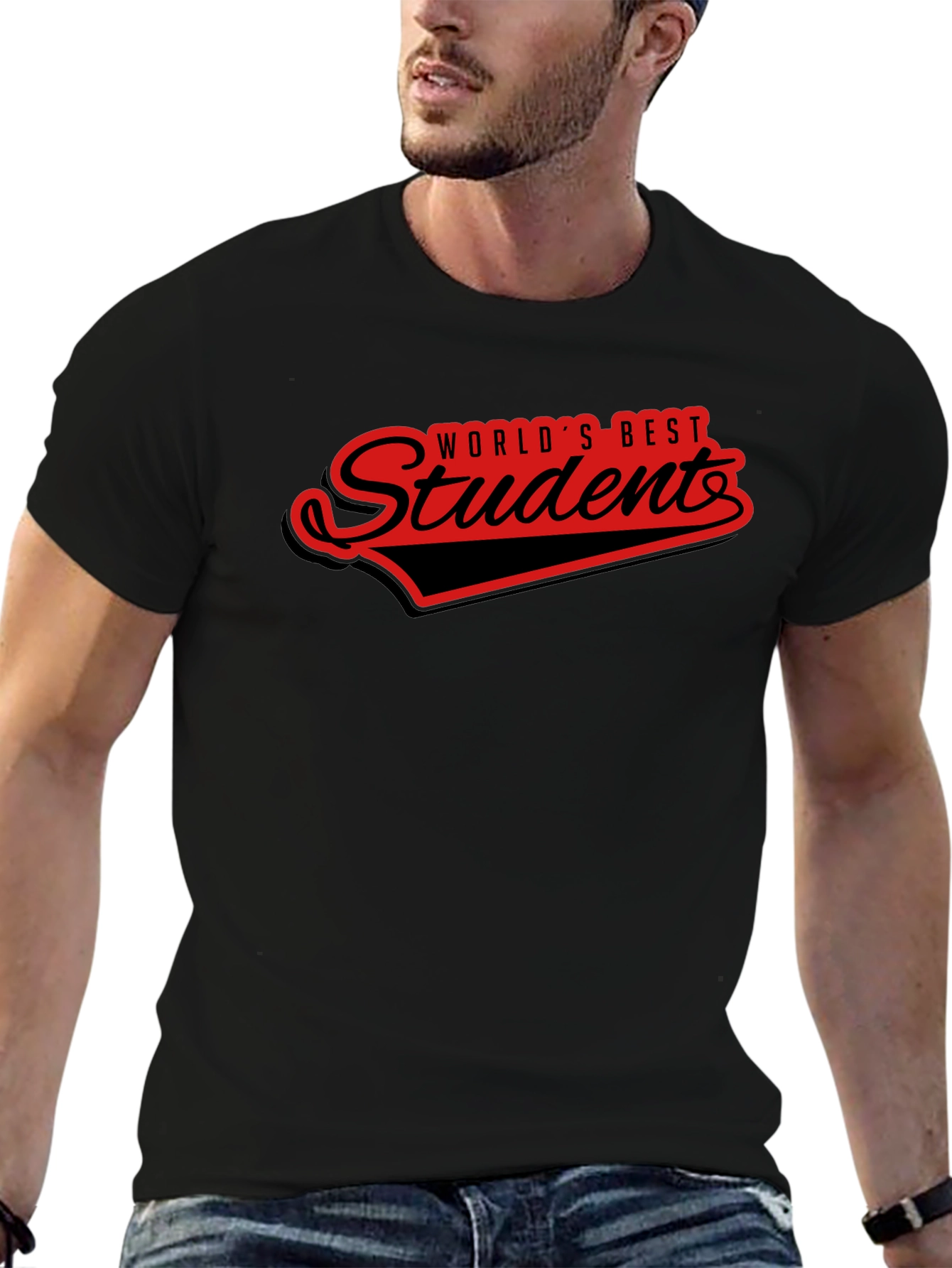 Worlds Best Student T-Shirt - Black