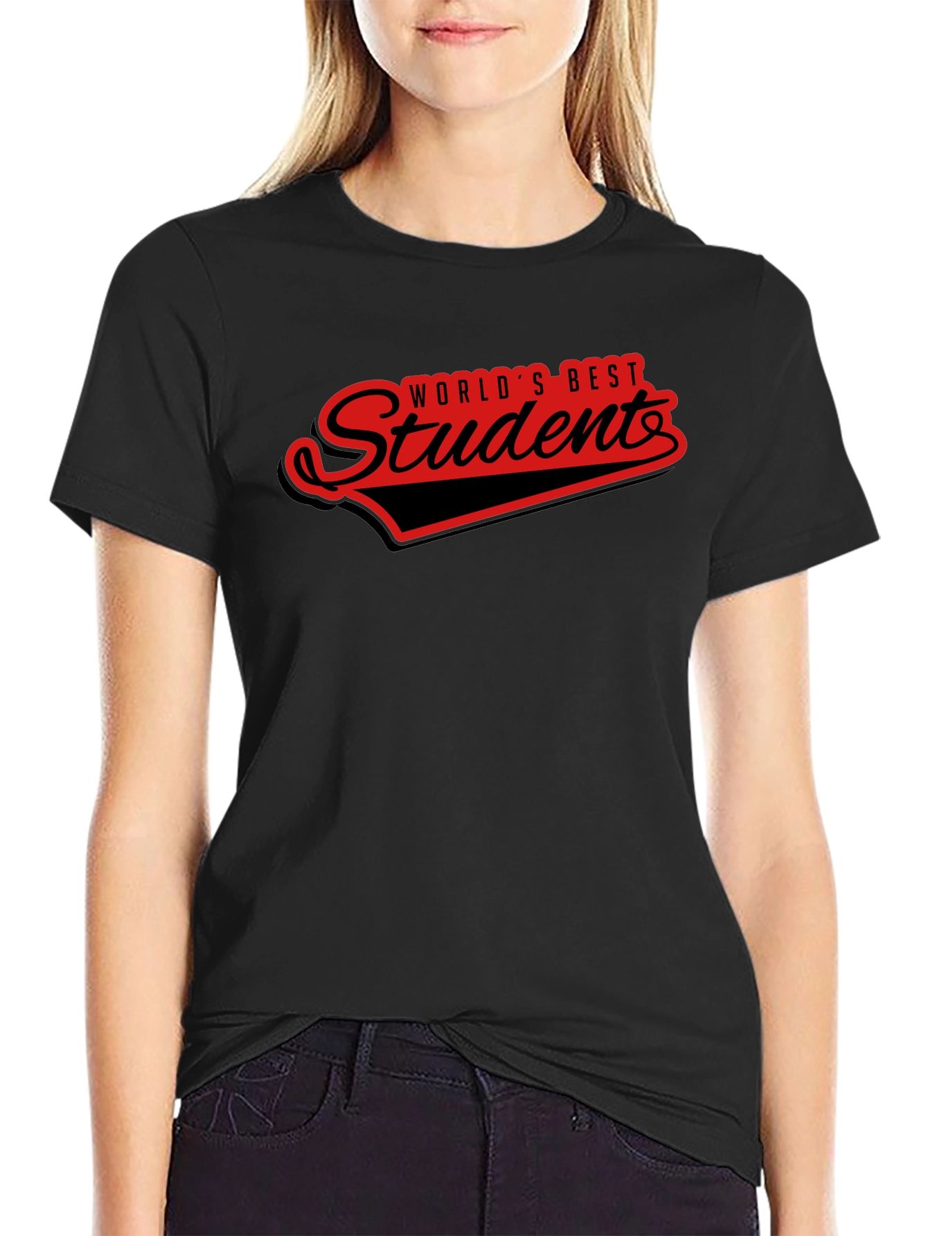 Worlds Best Student T-Shirt - Black