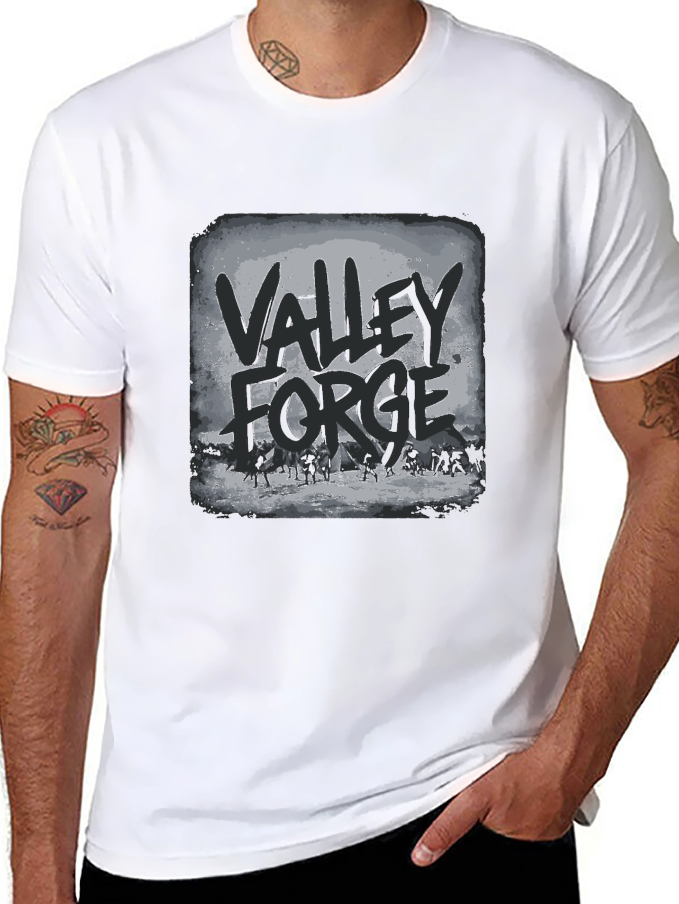 Valley Forge T-Shirt - Black Graphic Tee