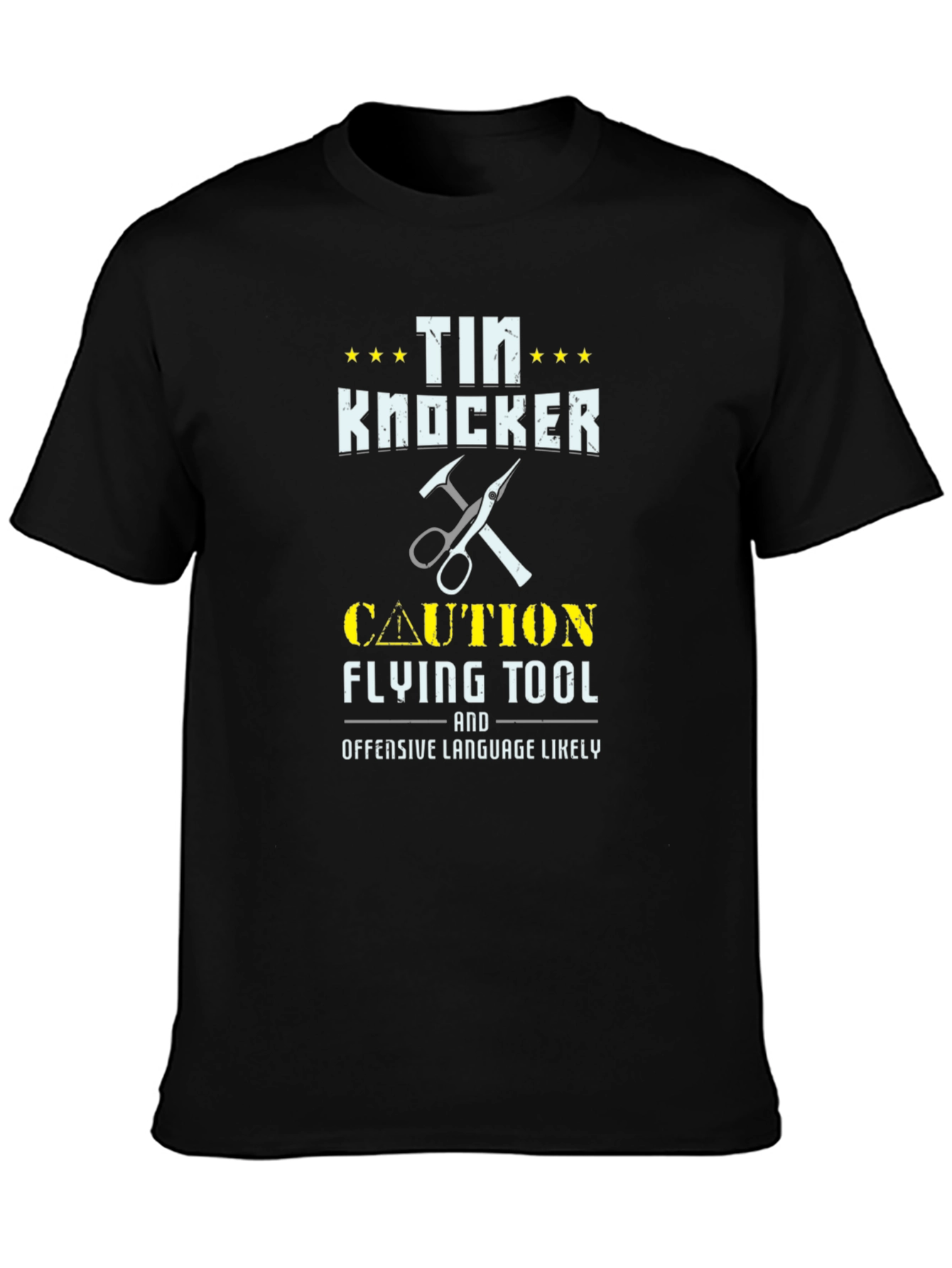 Tin Knocker Graphic Tee - Caution Flying Tool