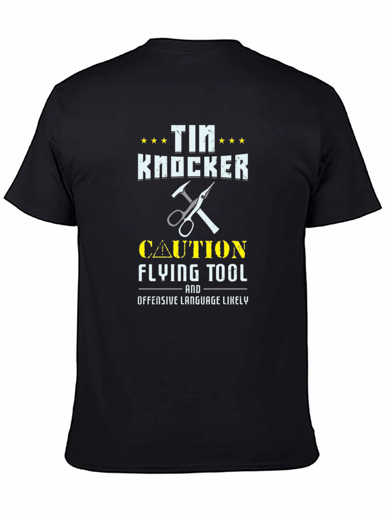 Tin Knocker Graphic Tee - Caution Flying Tool