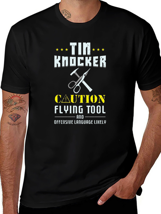 Tin Knocker Graphic Tee - Caution Flying Tool