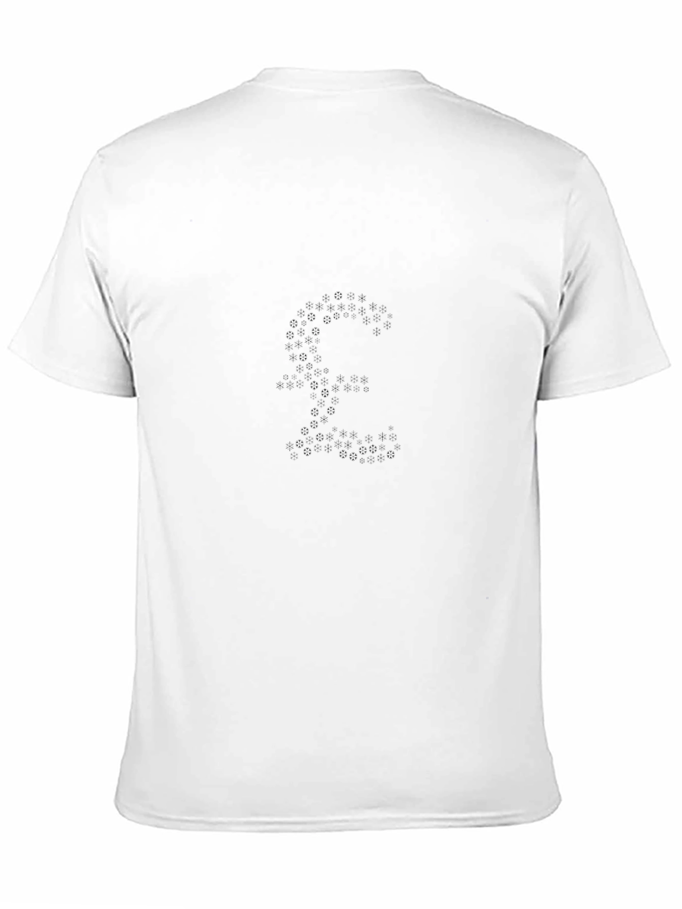 Mens Black T-Shirt with Abstract Pound Symbol Design