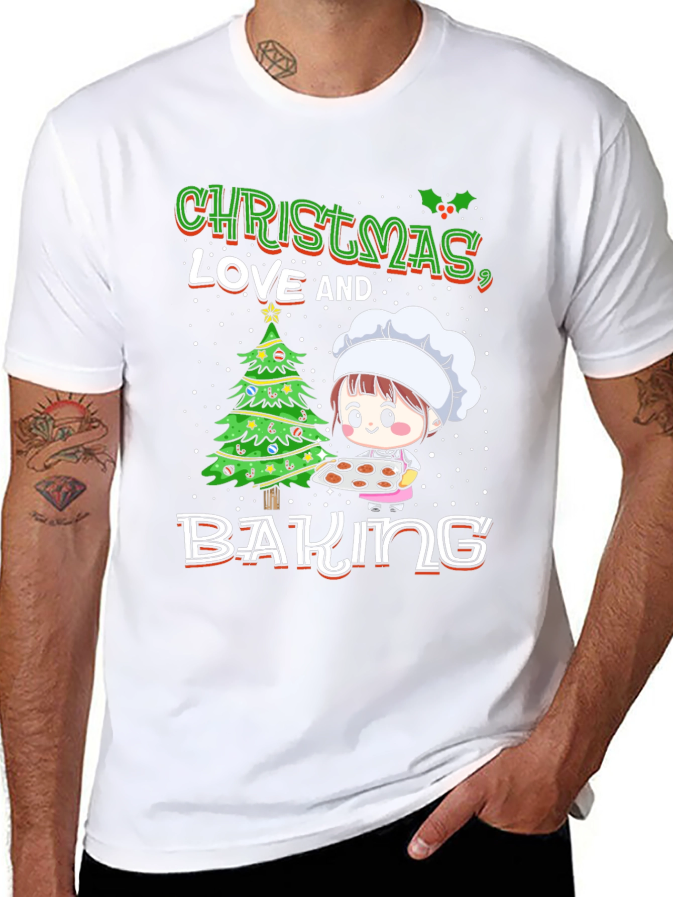 Christmas Love and Baking Graphic T-Shirt