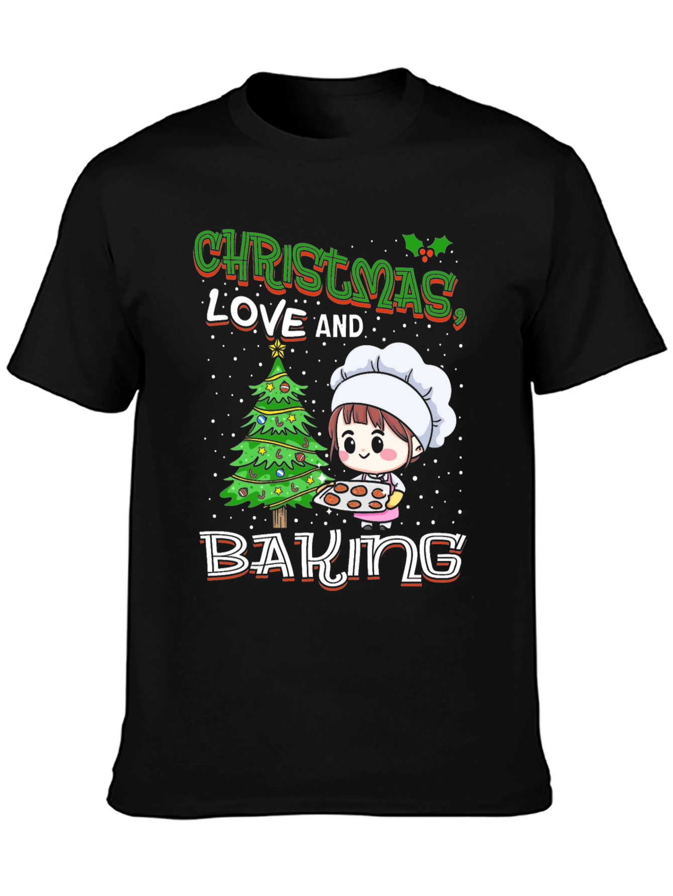 Christmas Love and Baking Graphic T-Shirt