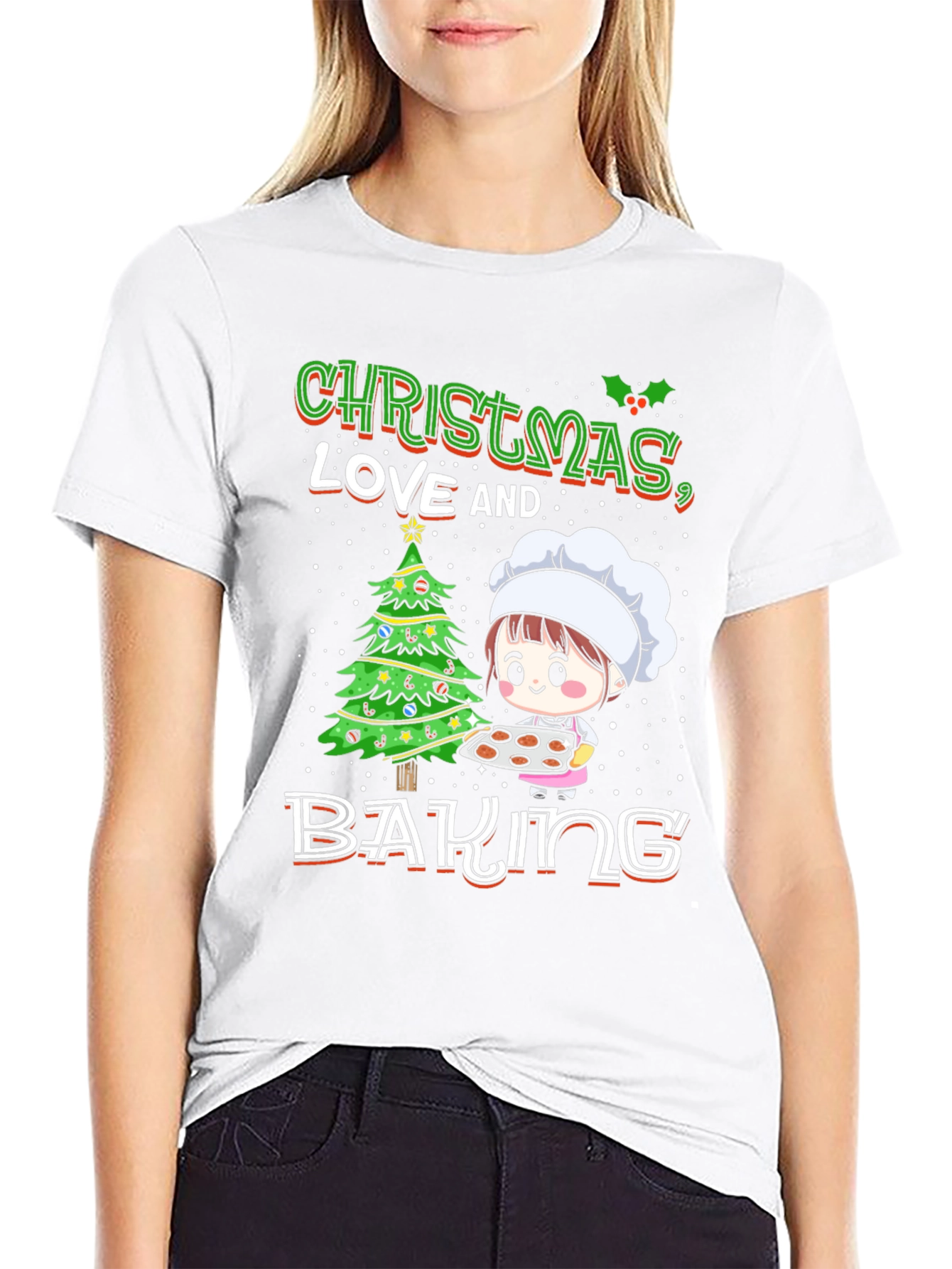 Christmas Love and Baking Graphic T-Shirt